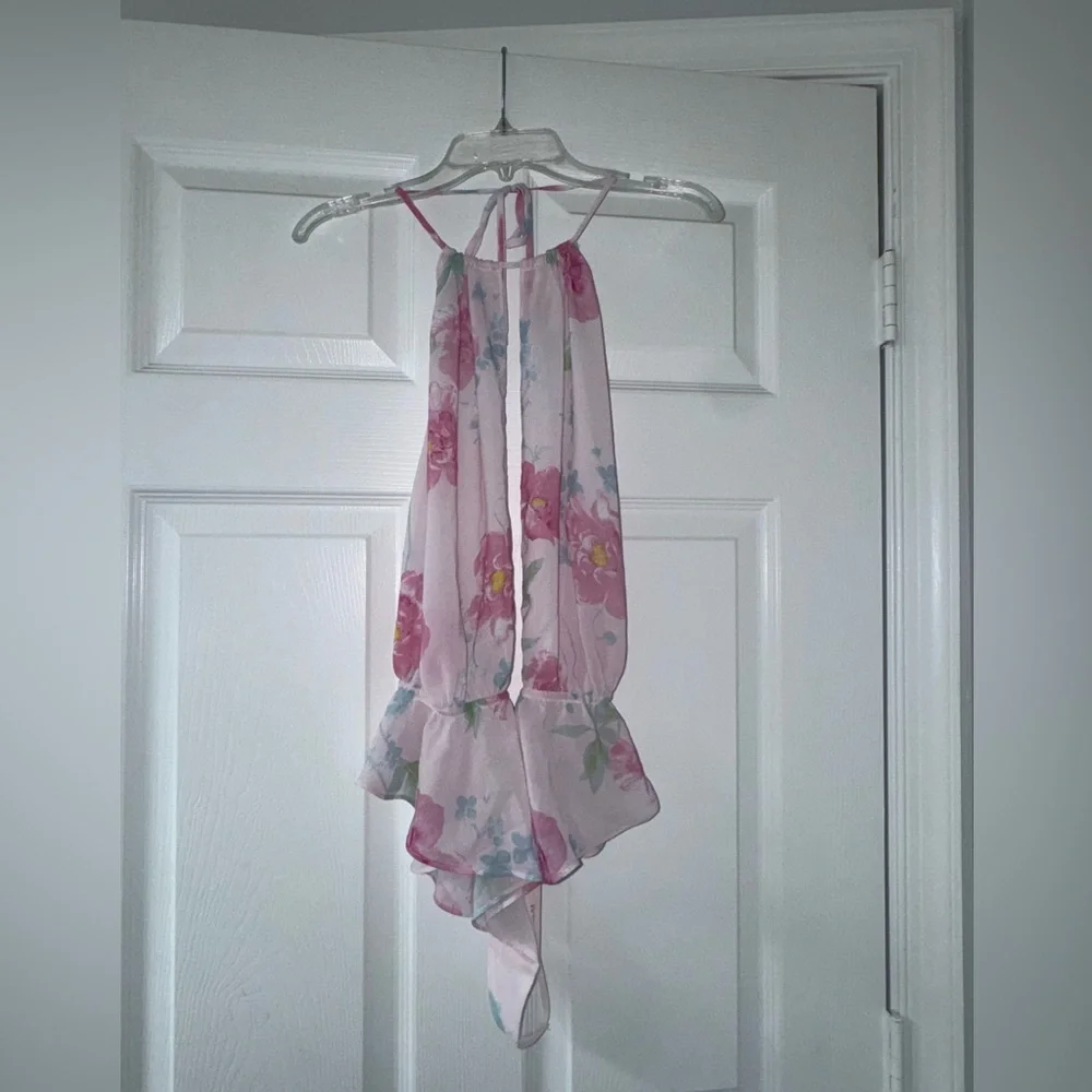 Victoria’s Secret DREAM ANGELS Peony Chiffon Halter Teddy!